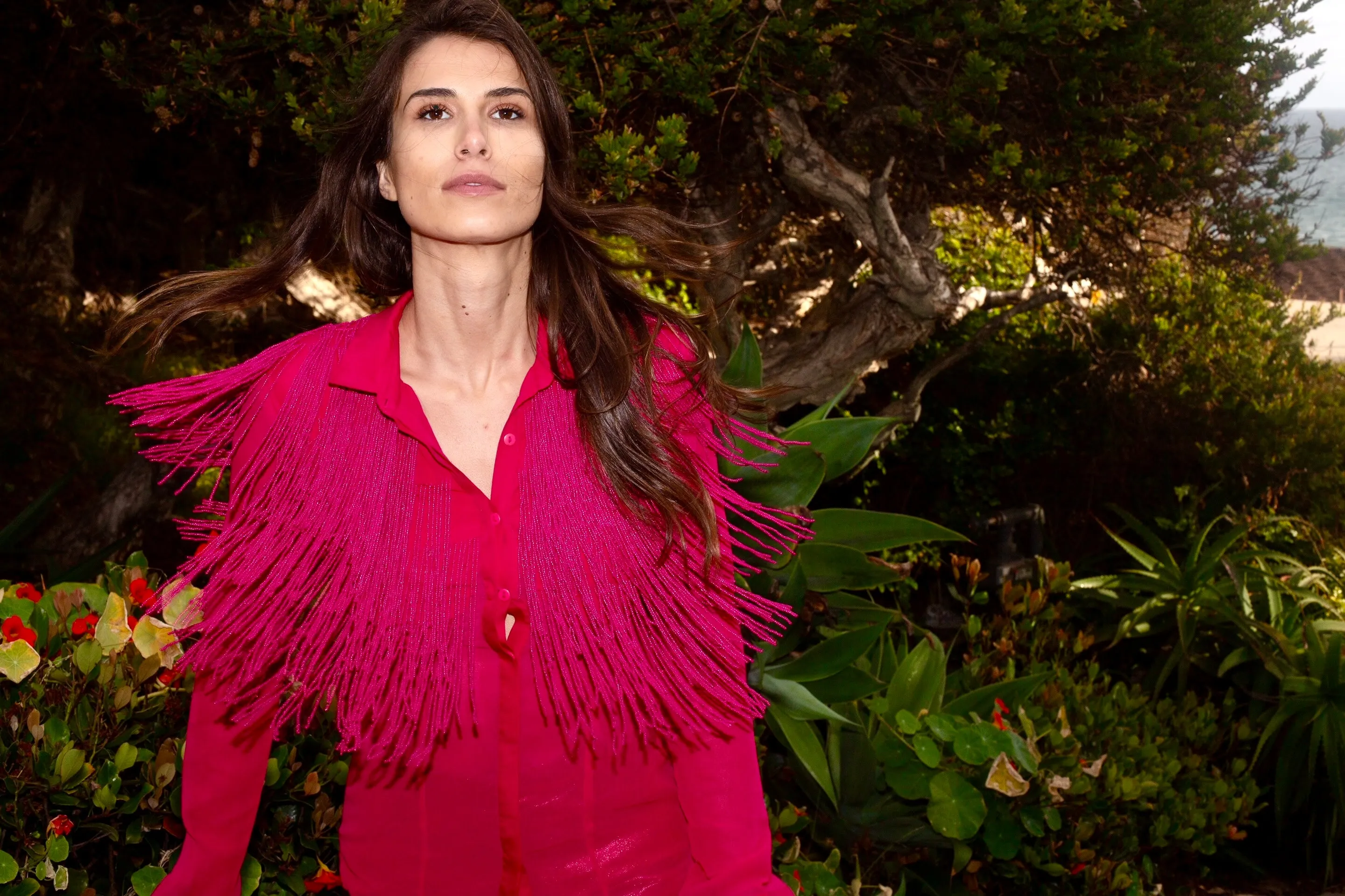 Any Old Iron Pinky Fringe Shirt