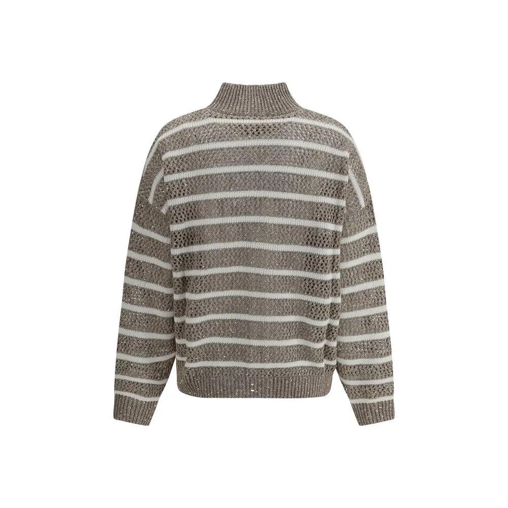 Brunello Cucinelli Open knit design Cardigan with Women's sequins