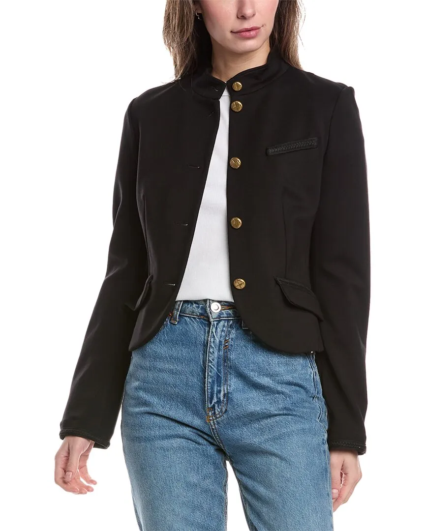 rag & bone Slade Braided Cropped Ponte Blazer